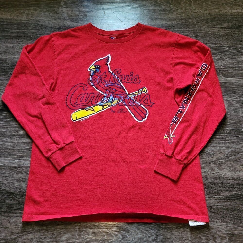 MLB Genuine Merchandise St. Louis Cardinals Graphic Long Sleeved Tee Shirt Large